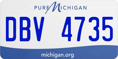 MI license plate DBV4735