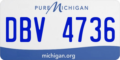 MI license plate DBV4736