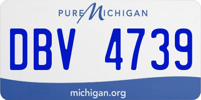 MI license plate DBV4739