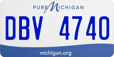 MI license plate DBV4740