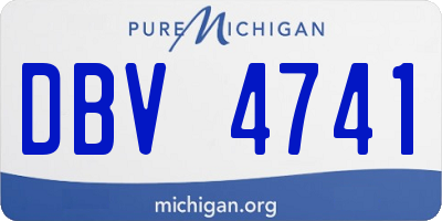 MI license plate DBV4741
