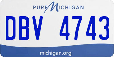 MI license plate DBV4743
