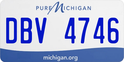 MI license plate DBV4746