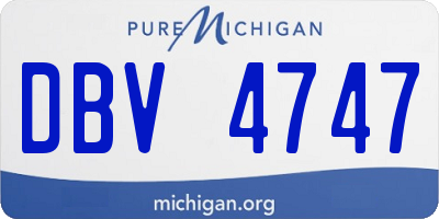MI license plate DBV4747