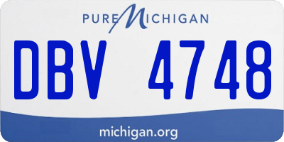 MI license plate DBV4748