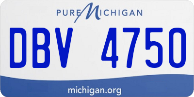 MI license plate DBV4750
