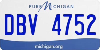 MI license plate DBV4752