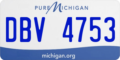 MI license plate DBV4753