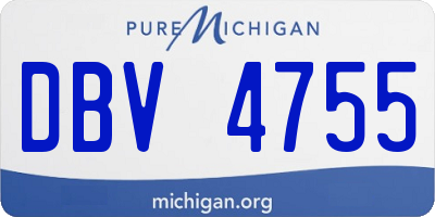 MI license plate DBV4755