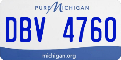 MI license plate DBV4760
