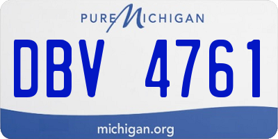 MI license plate DBV4761