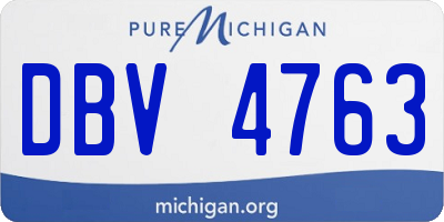 MI license plate DBV4763