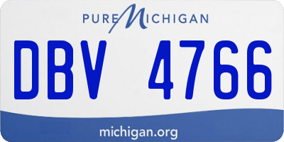 MI license plate DBV4766