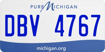 MI license plate DBV4767