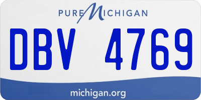 MI license plate DBV4769