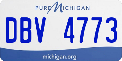 MI license plate DBV4773