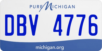 MI license plate DBV4776