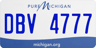 MI license plate DBV4777