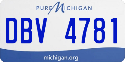 MI license plate DBV4781