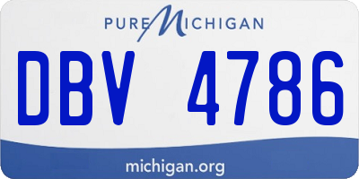 MI license plate DBV4786