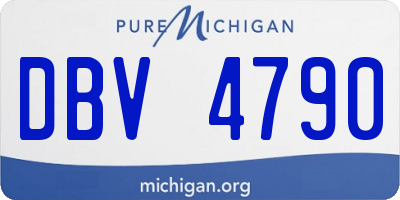 MI license plate DBV4790