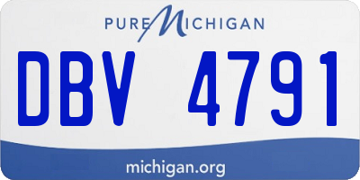 MI license plate DBV4791