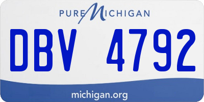 MI license plate DBV4792