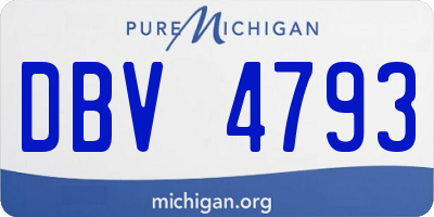 MI license plate DBV4793