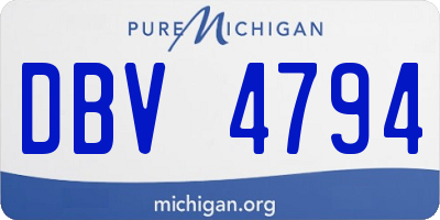 MI license plate DBV4794