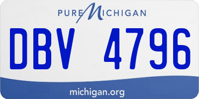 MI license plate DBV4796
