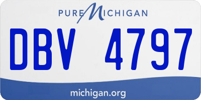 MI license plate DBV4797