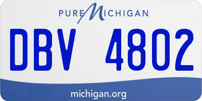 MI license plate DBV4802