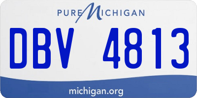 MI license plate DBV4813