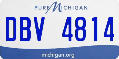 MI license plate DBV4814