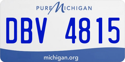 MI license plate DBV4815