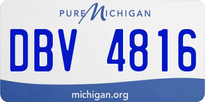 MI license plate DBV4816