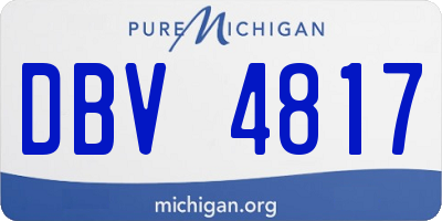 MI license plate DBV4817