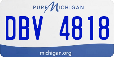 MI license plate DBV4818