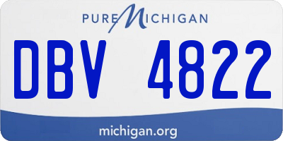 MI license plate DBV4822