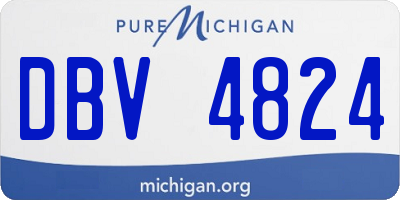 MI license plate DBV4824