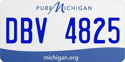 MI license plate DBV4825