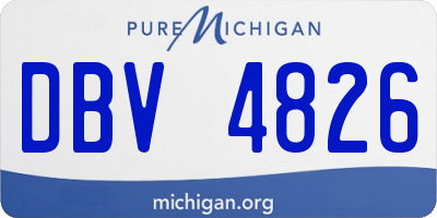 MI license plate DBV4826