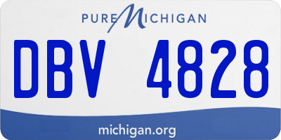 MI license plate DBV4828