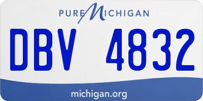 MI license plate DBV4832