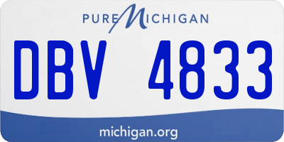 MI license plate DBV4833
