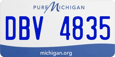 MI license plate DBV4835