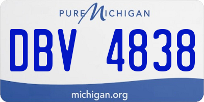 MI license plate DBV4838