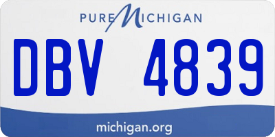 MI license plate DBV4839