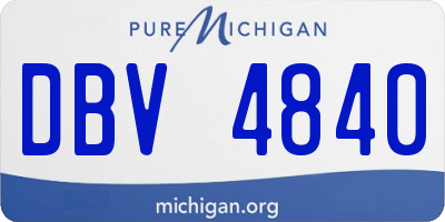 MI license plate DBV4840