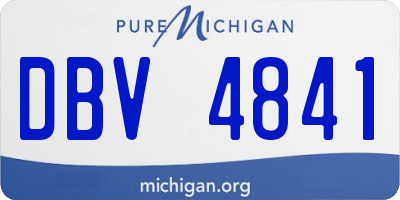 MI license plate DBV4841